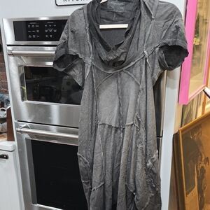 All Saints Charcoal Asymmetrical Dress